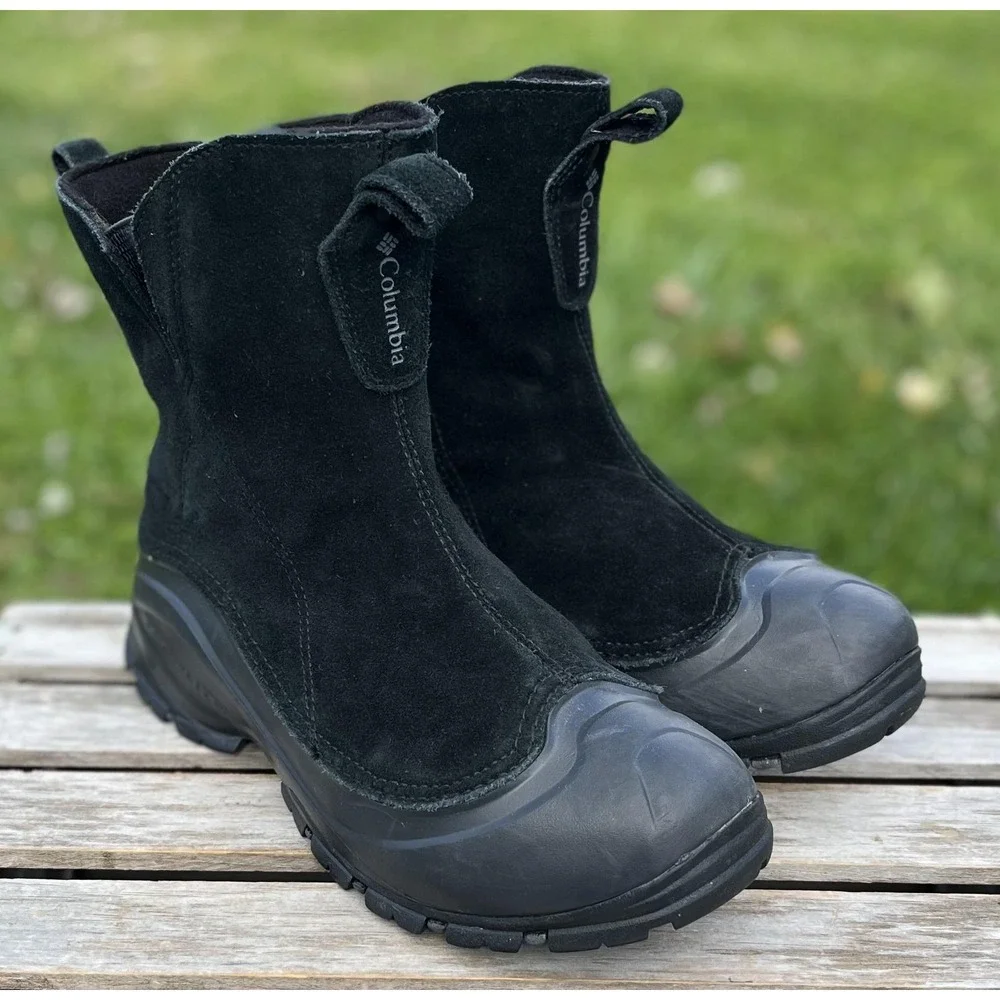 Columbia Boots Mens Size 9 Suede Pull On Winter 200g Insulated‎ BM3731-010